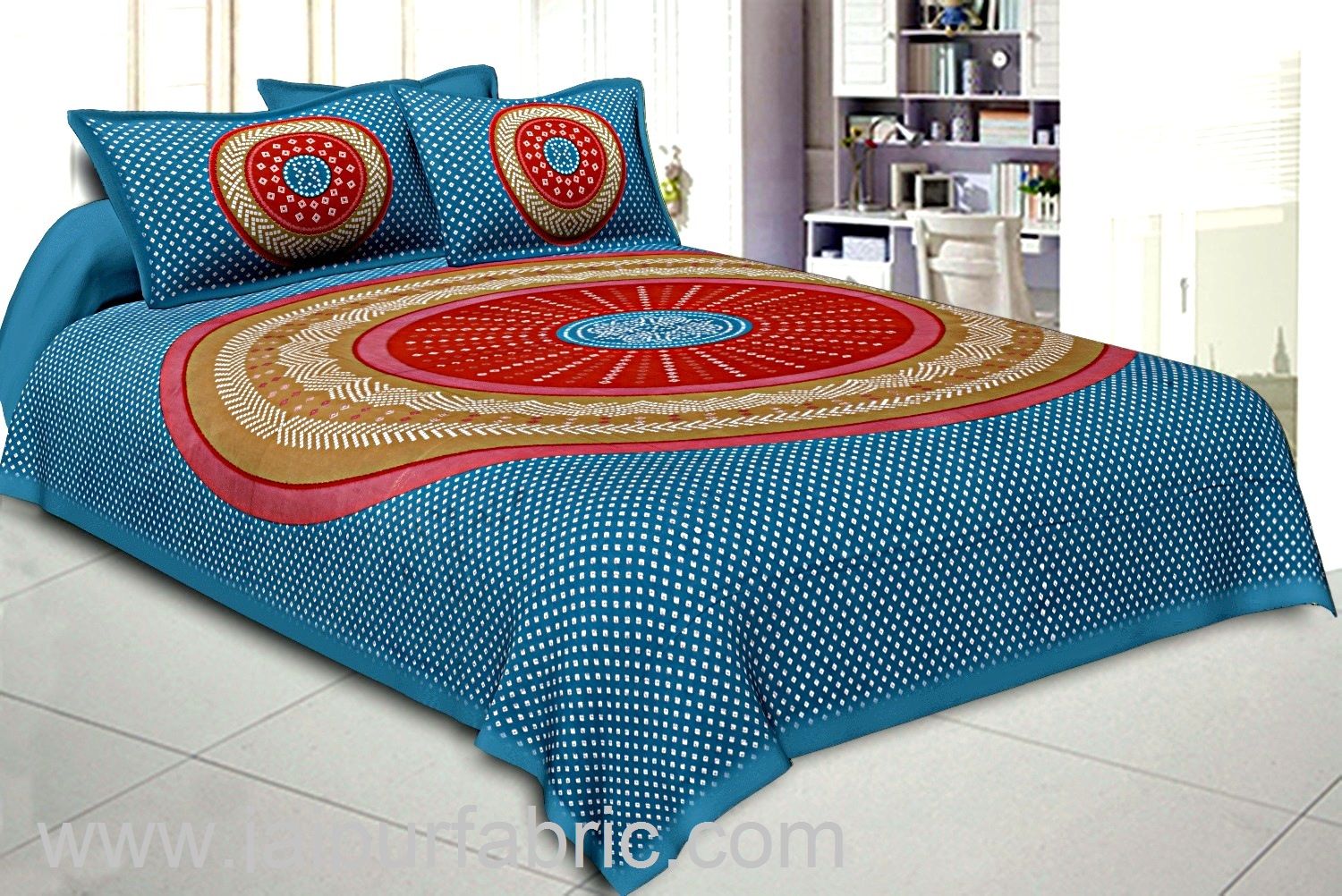 COMBO120 Beautiful Multi color 4 Bedsheets + 8 Pillow Covers