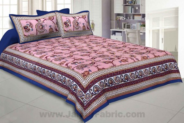 Traditional Dazzler Party Pink Double Bedsheet