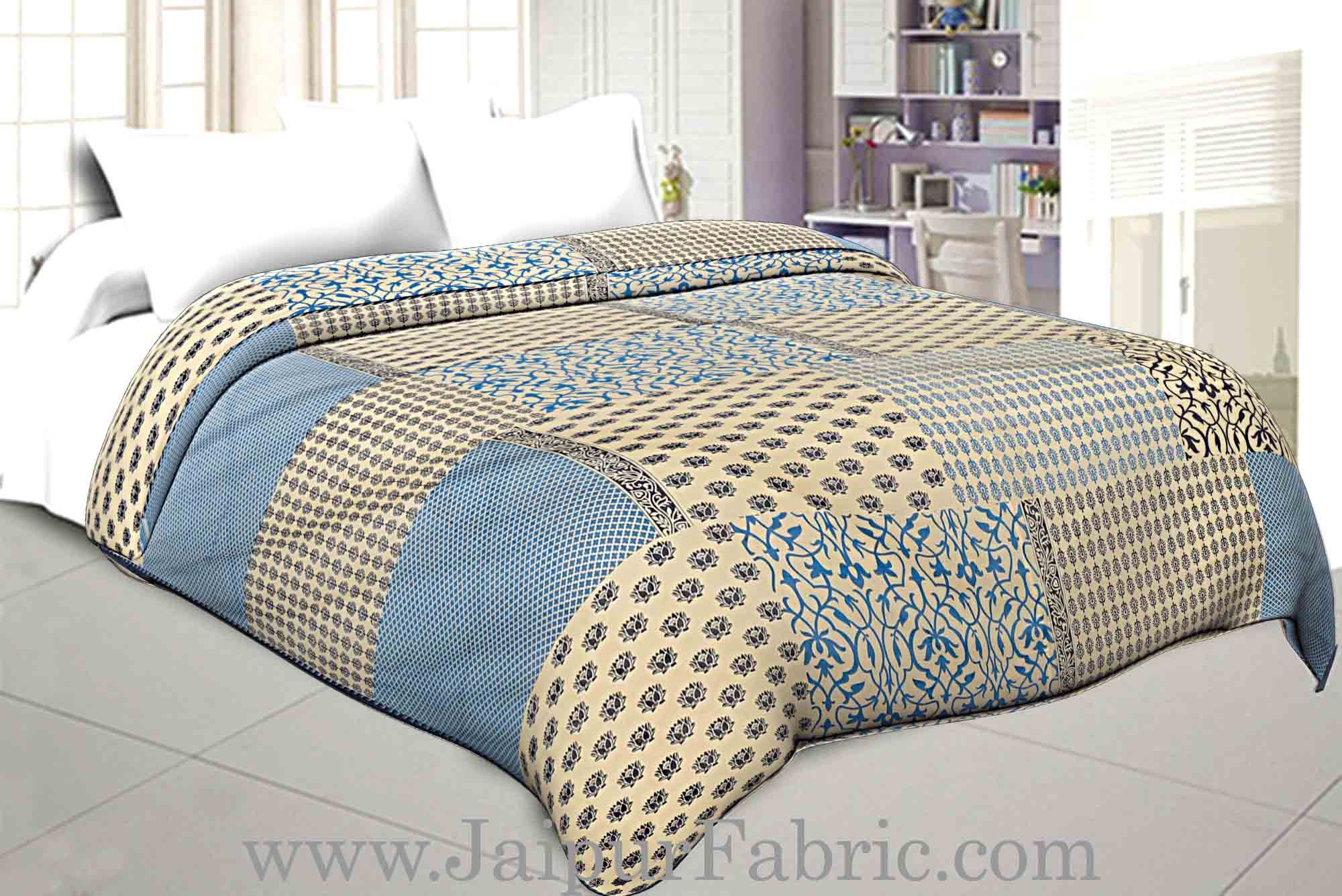 Double Bed Dohar Smooth Cotton Cover Small Boota Print Use As ( Blanket, Chaddar,Ac Quilt)