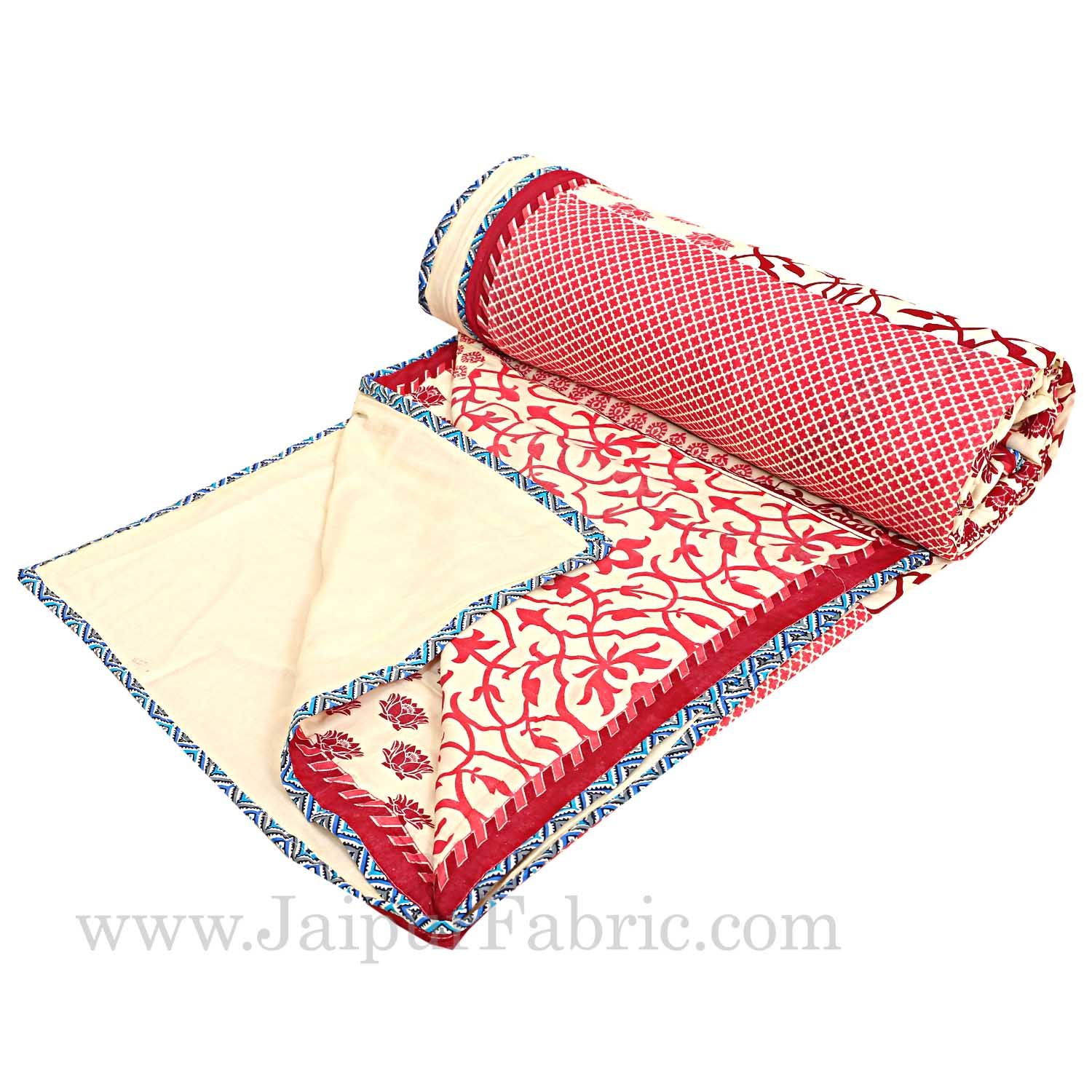 Double Bed Dohar Smooth Cotton Cover Small  Boota Print Use As ( Blanket, Chaddar,Ac Quilt)