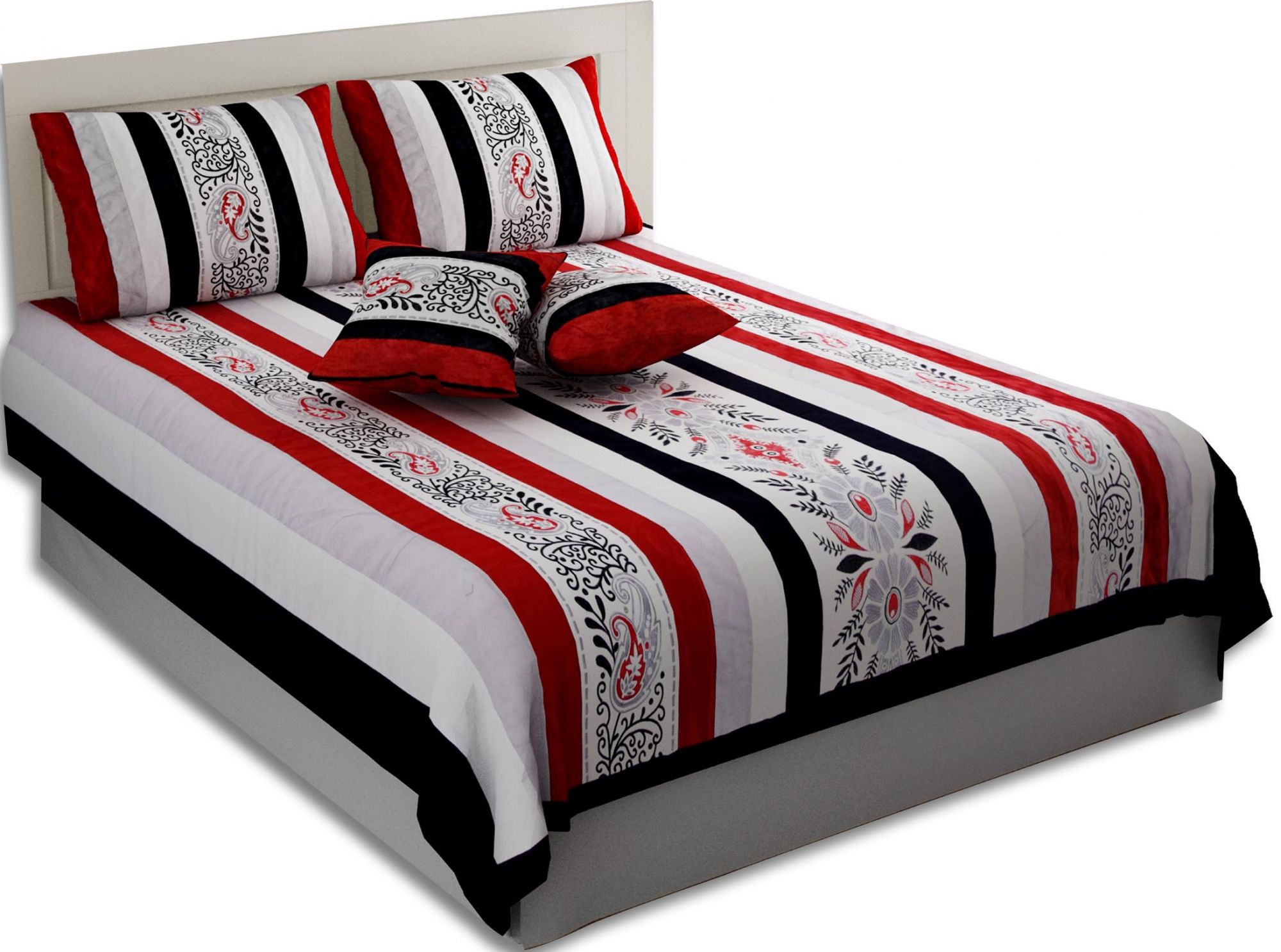 Traditional Thread-work Bale Silk Double Bed Cover