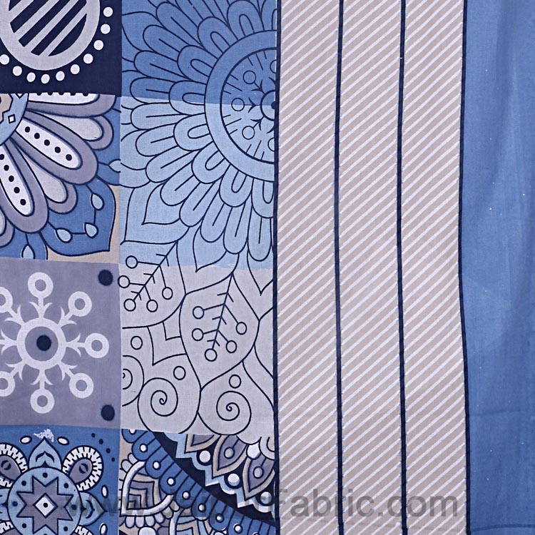 Sizzling squares blue bedsheet