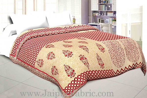 Double Bed Dohar Smooth Cotton Cover Big Boota Print Use As ( Blanket, Chaddar,Ac Quilt)