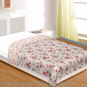 Muslin Cotton Single bed Reversible mulmul Dohar in seamless floral print