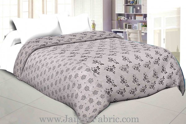 Cambric Cotton Double bed Reversible Dohar with pastel floral print