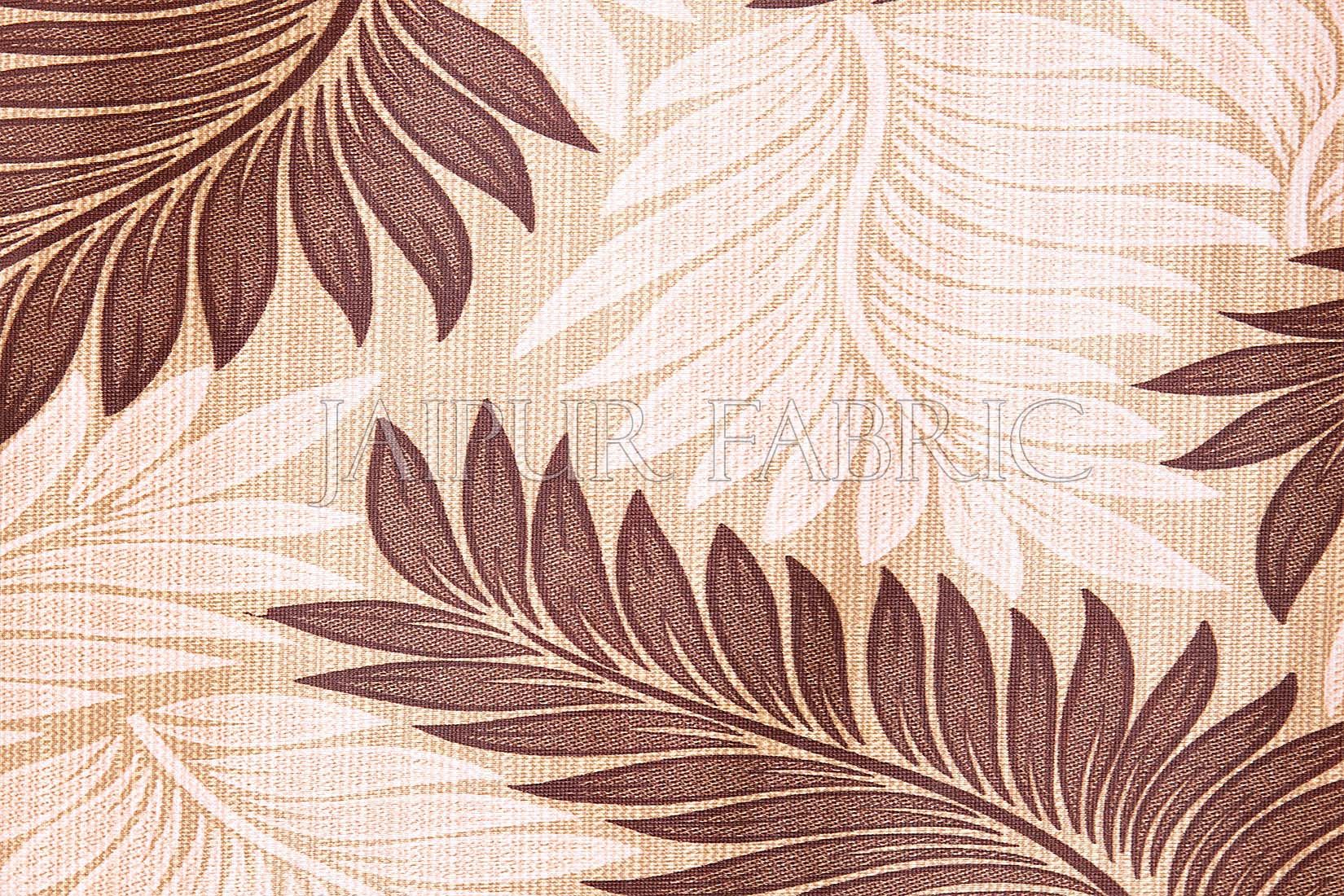 Natural Base Brown Color Printed Polyester Curtain