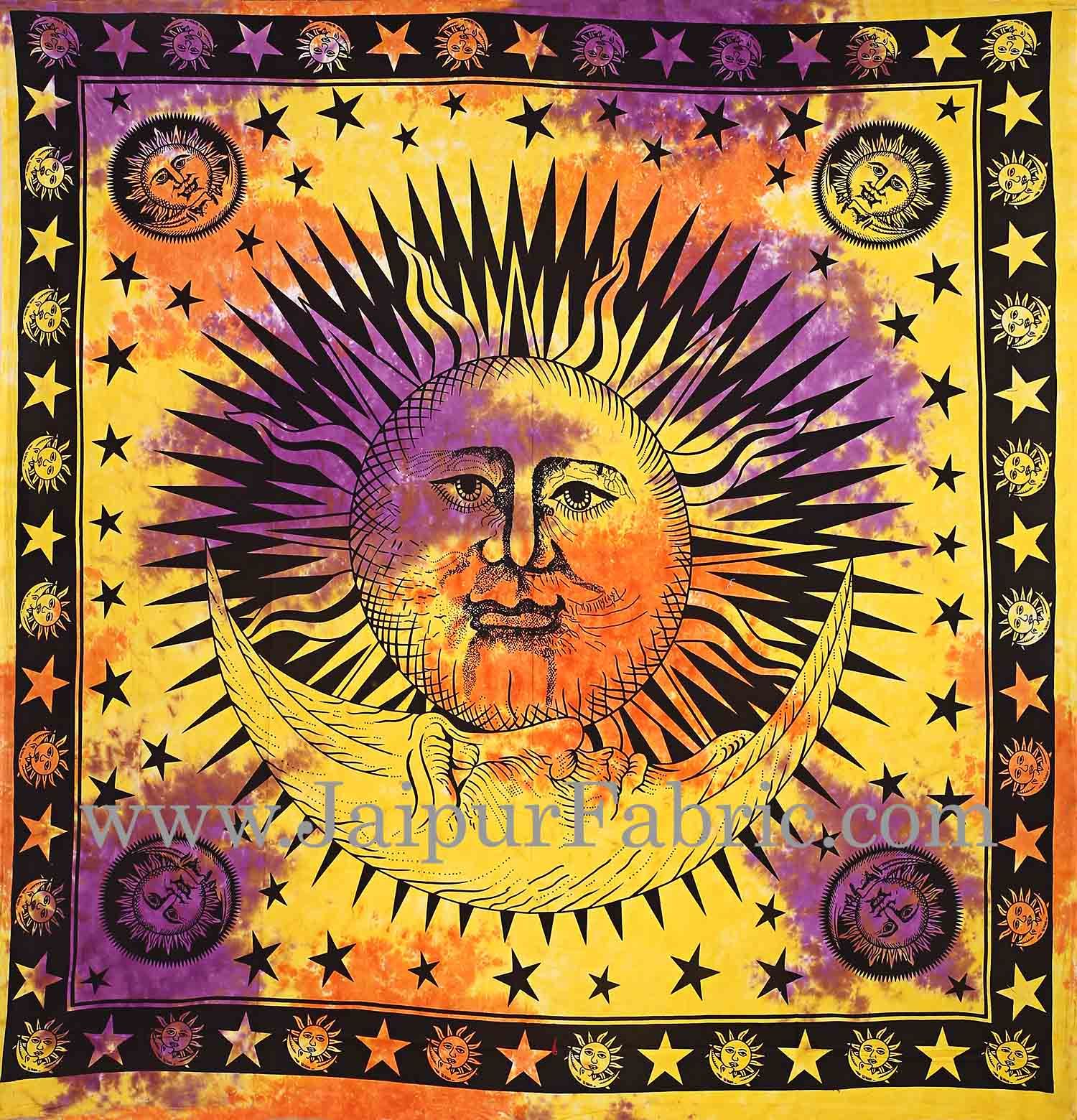 Sun and Moon Tapestry wall hanging and beach throw