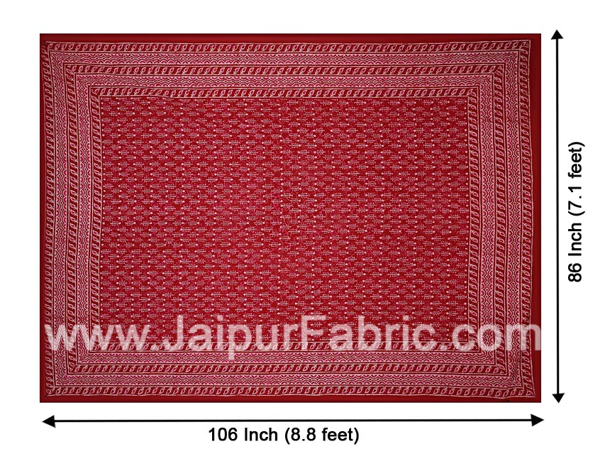Double Bedsheet Dabu Indigo Dye Red Hand Block Print