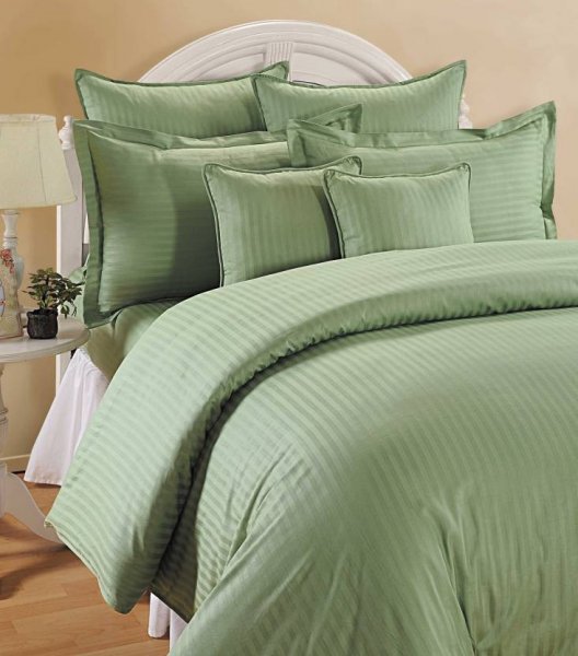 Cotton Double Bedsheet Pista Green with 2 Pillow Covers