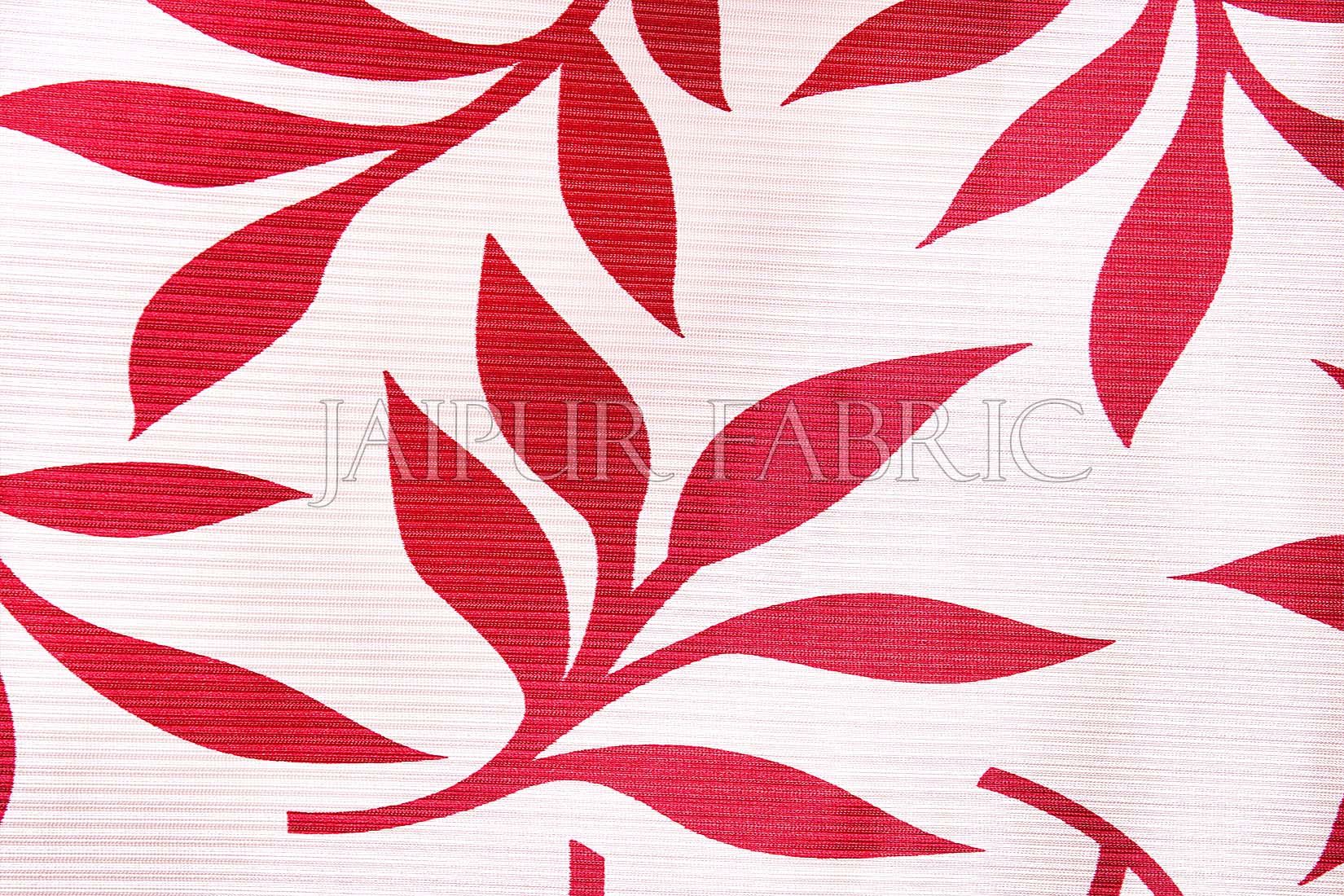 Red leaf Printed Polyester Curtain