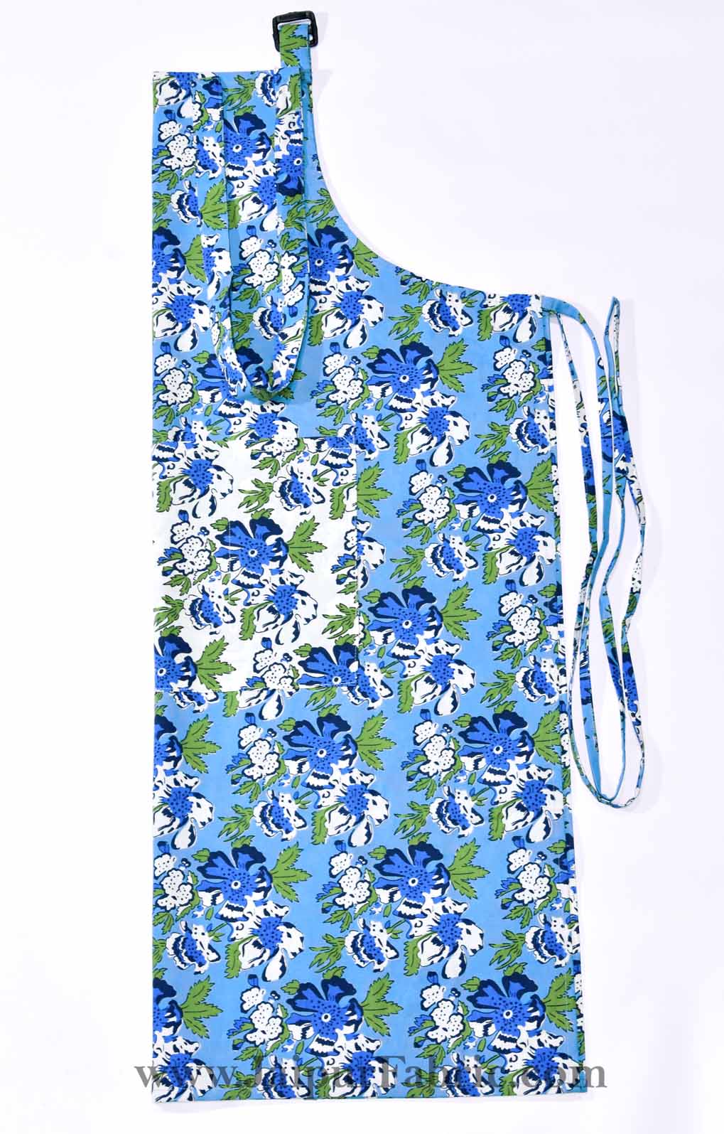 Floral garden turquoise blue apron