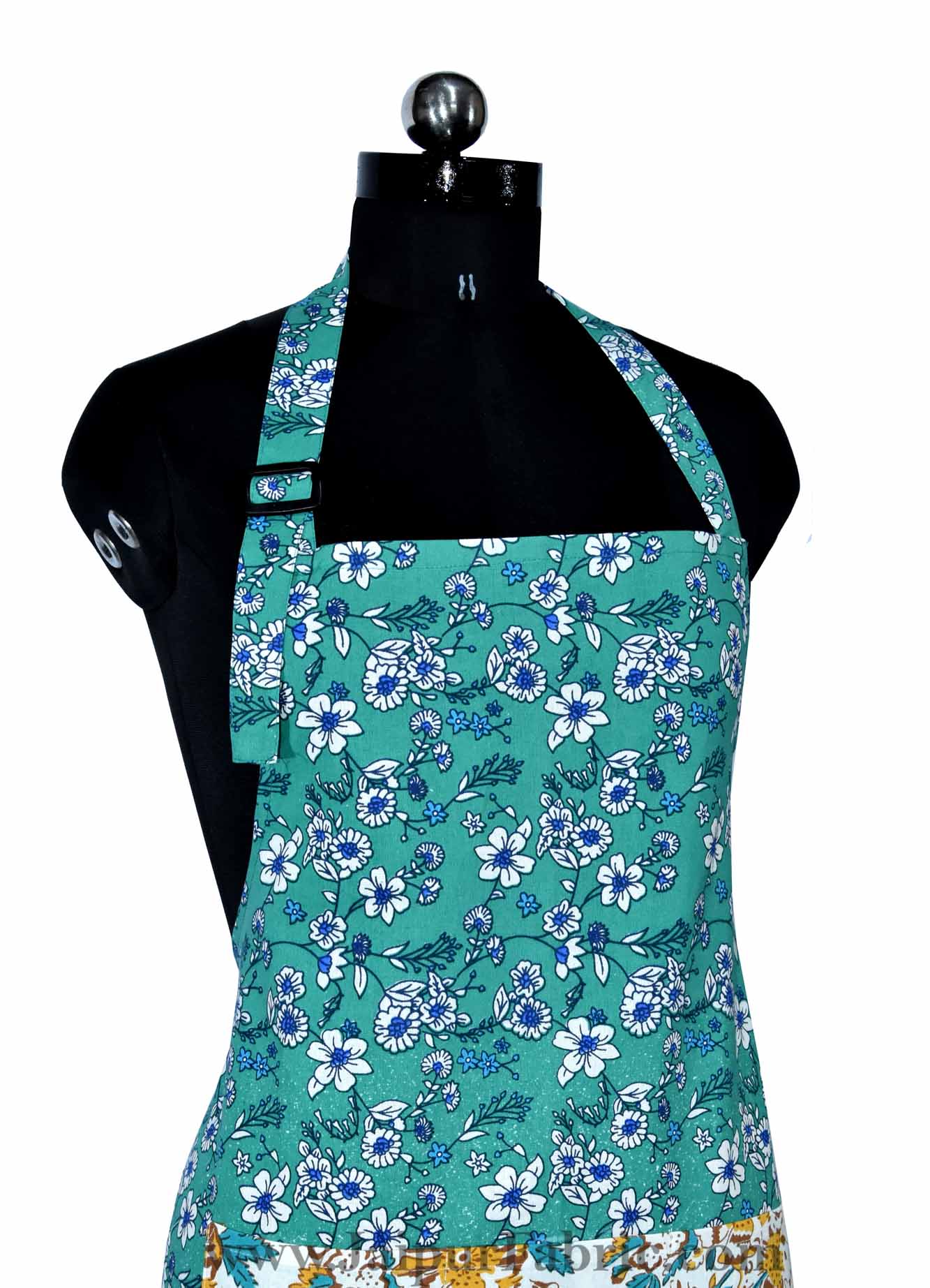 Retro bale sea green apron