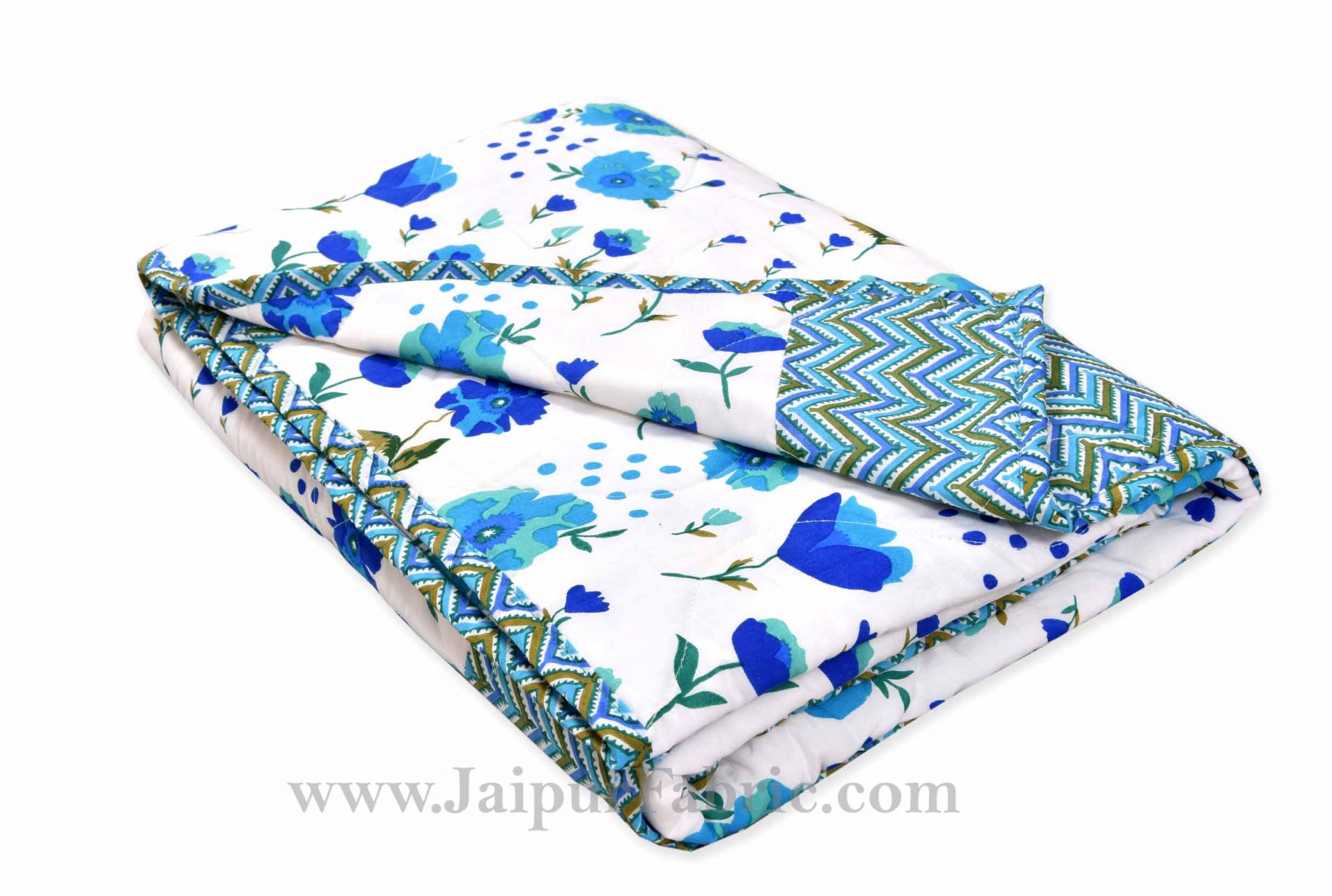 Baby Blanket New Born Blue & White Crib Comforter Toddler Baby Quilt Soft Cute Kids Quilt 120 x 120 cm Multi color