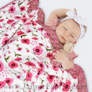 Baby Blanket New Born Pink &amp; White Crib Comforter Toddler Baby Quilt Soft Cute Kids Quilt 120 x 120 cm Multi color