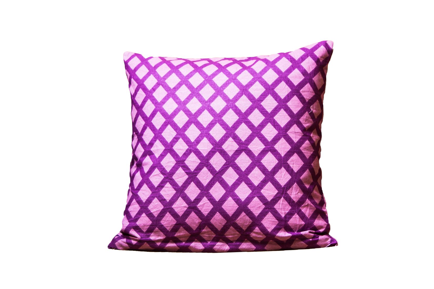 Amethyst Color Purple Square Print Cushion Cover