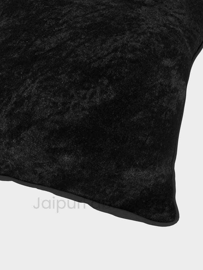 Black Decorative Super Soft Velvet Cushion Cover