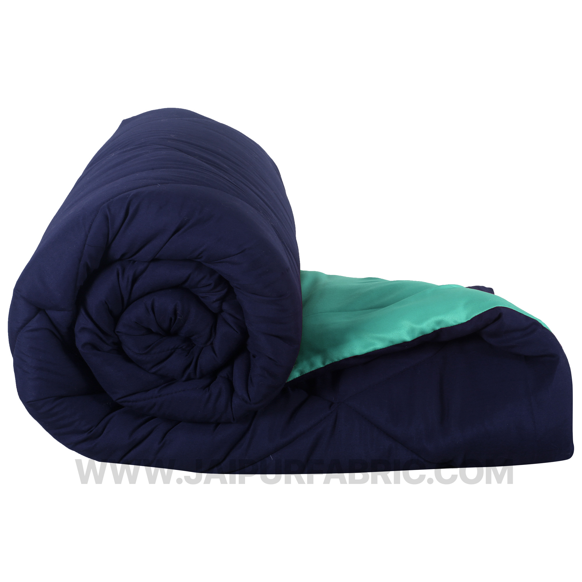 Navy Blue- Aqua Green Single Bed Comforter