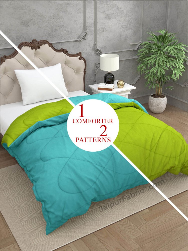 Aqua Green Parrot Green Single Bed Comforter