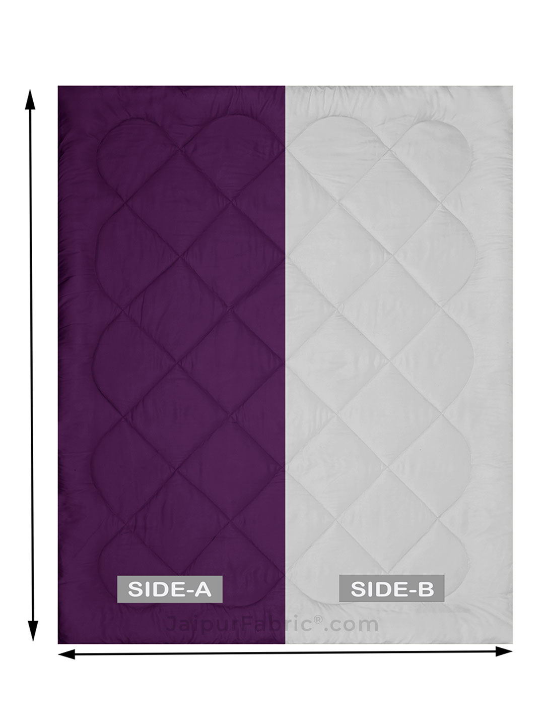 Purple Light Grey Double Bed Comforter