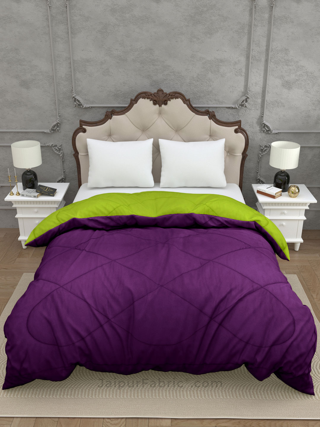 Purple Green Double Bed Comforter