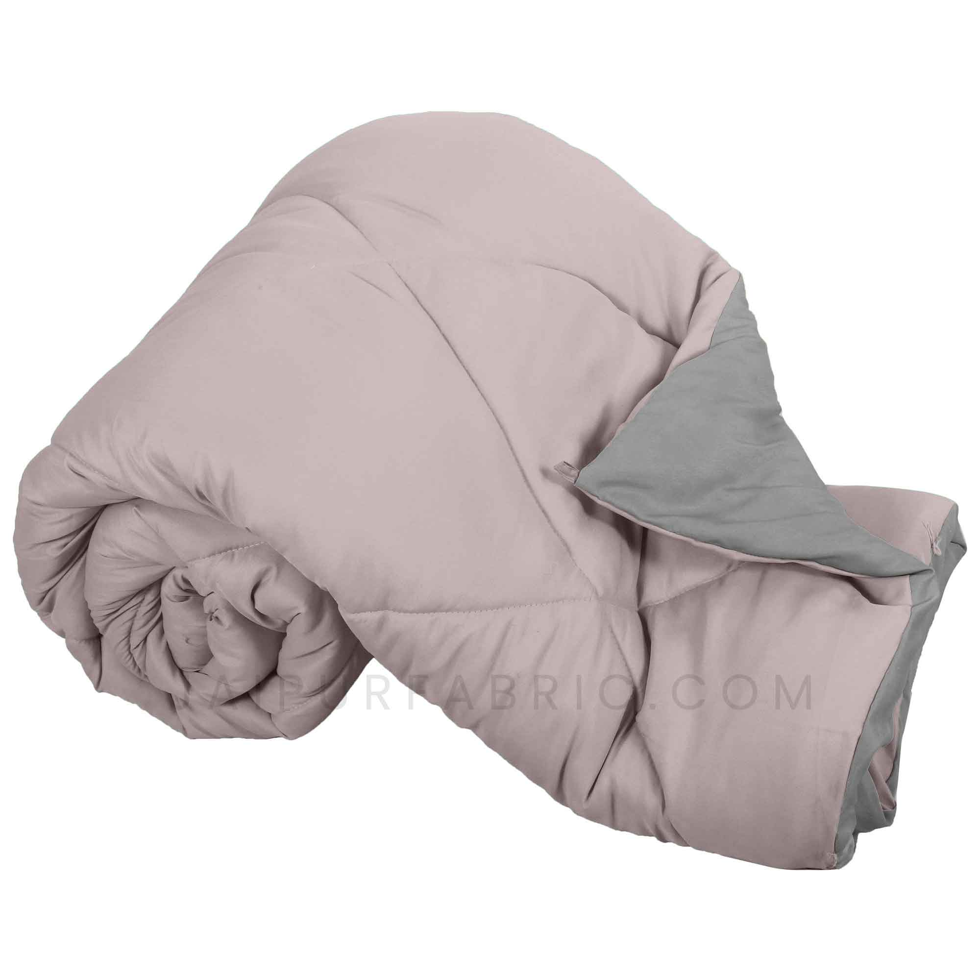 Beige Grey Double Bed Comforter