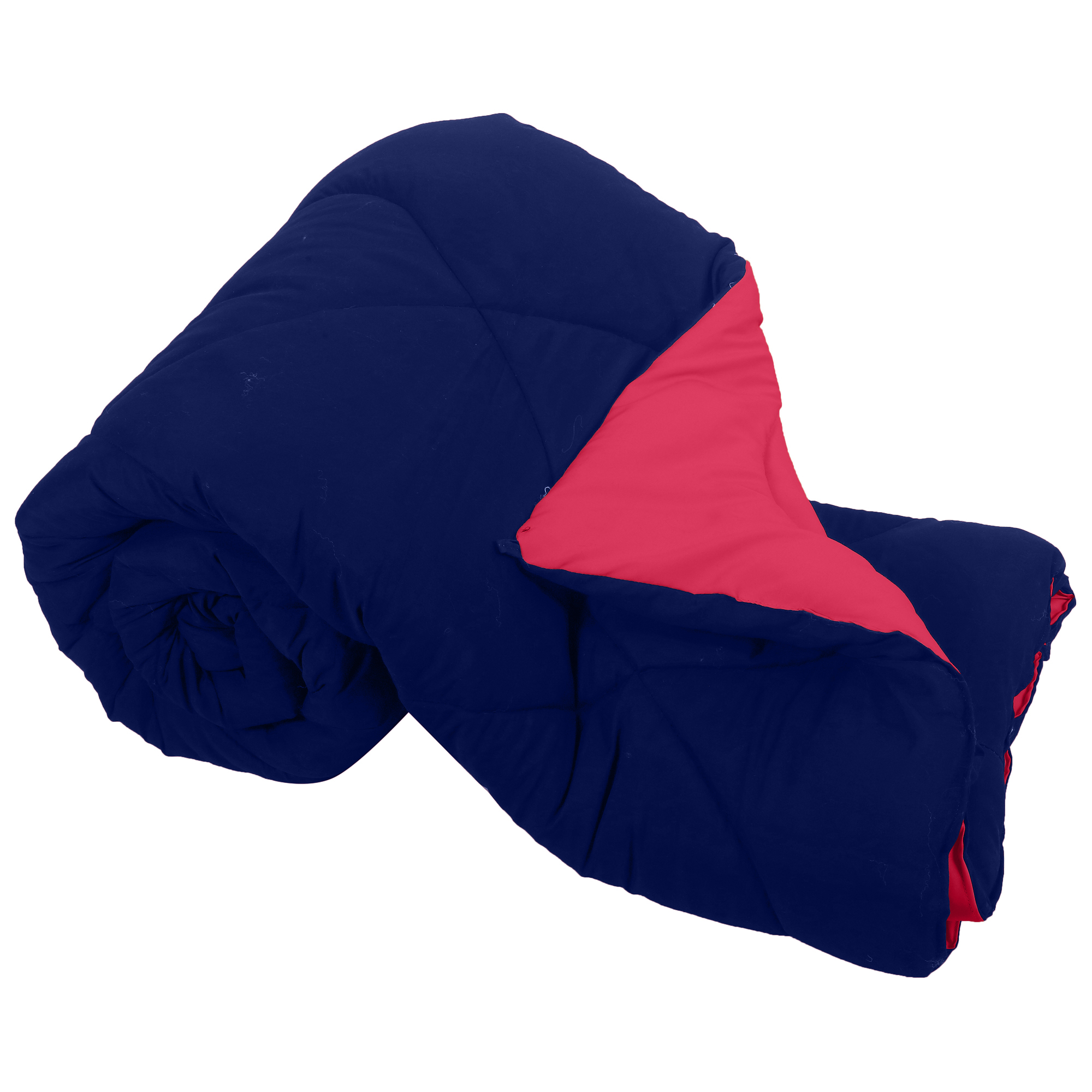 Navy Blue-Red  Double Bed Comforter