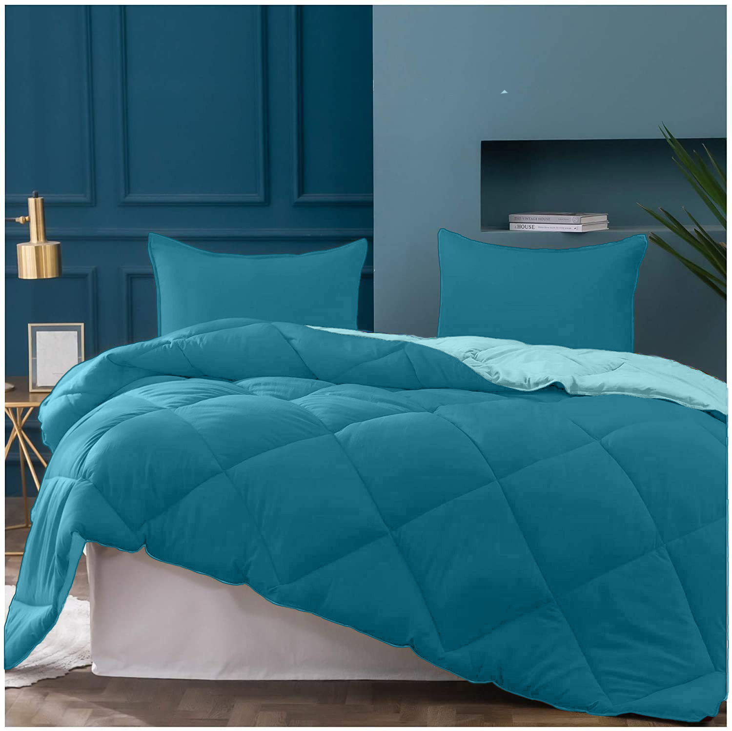 Ocean Blue Teal Blue Double Bed Comforter