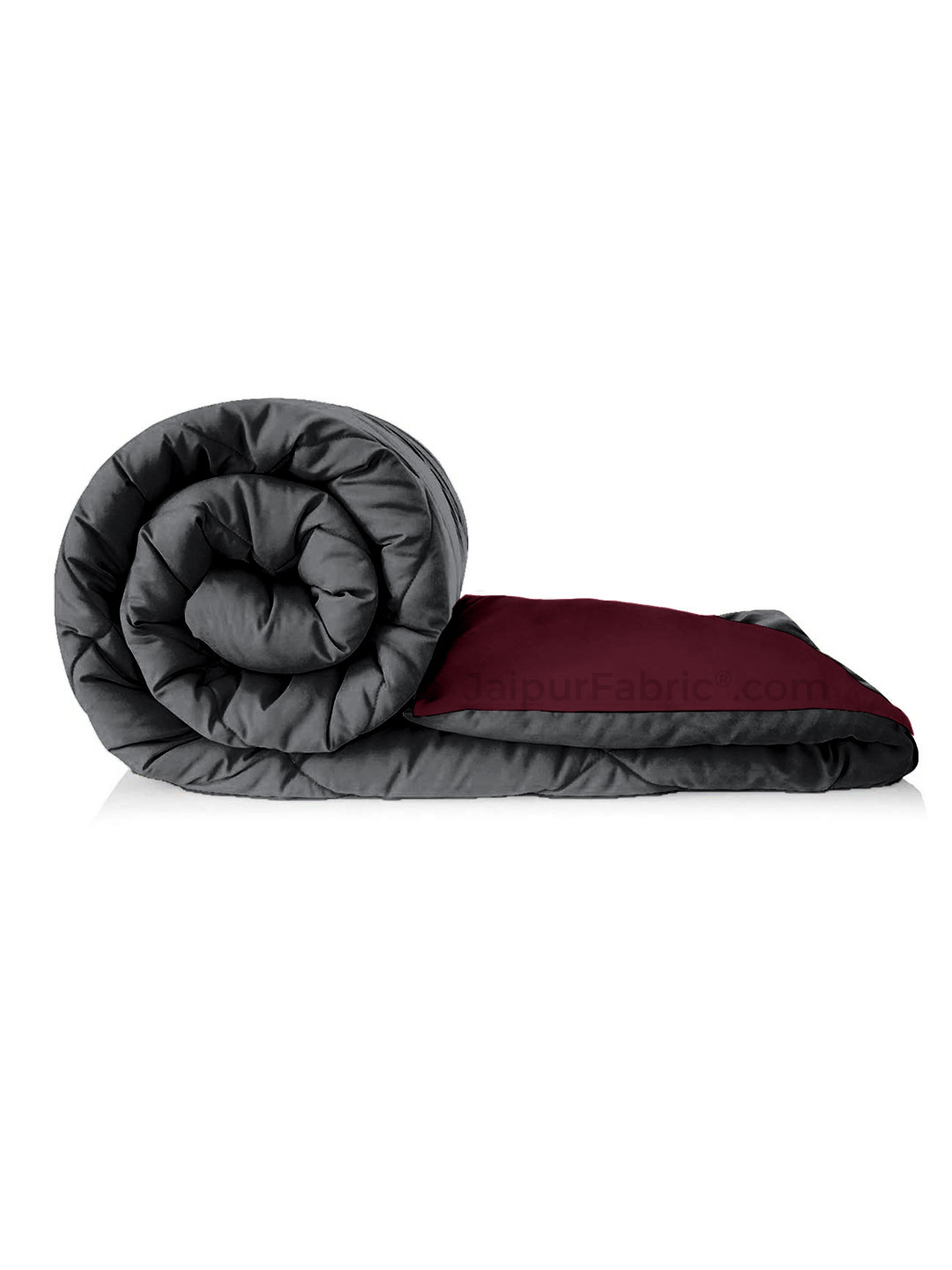 Dark Grey Maroon Single Bed Comforter