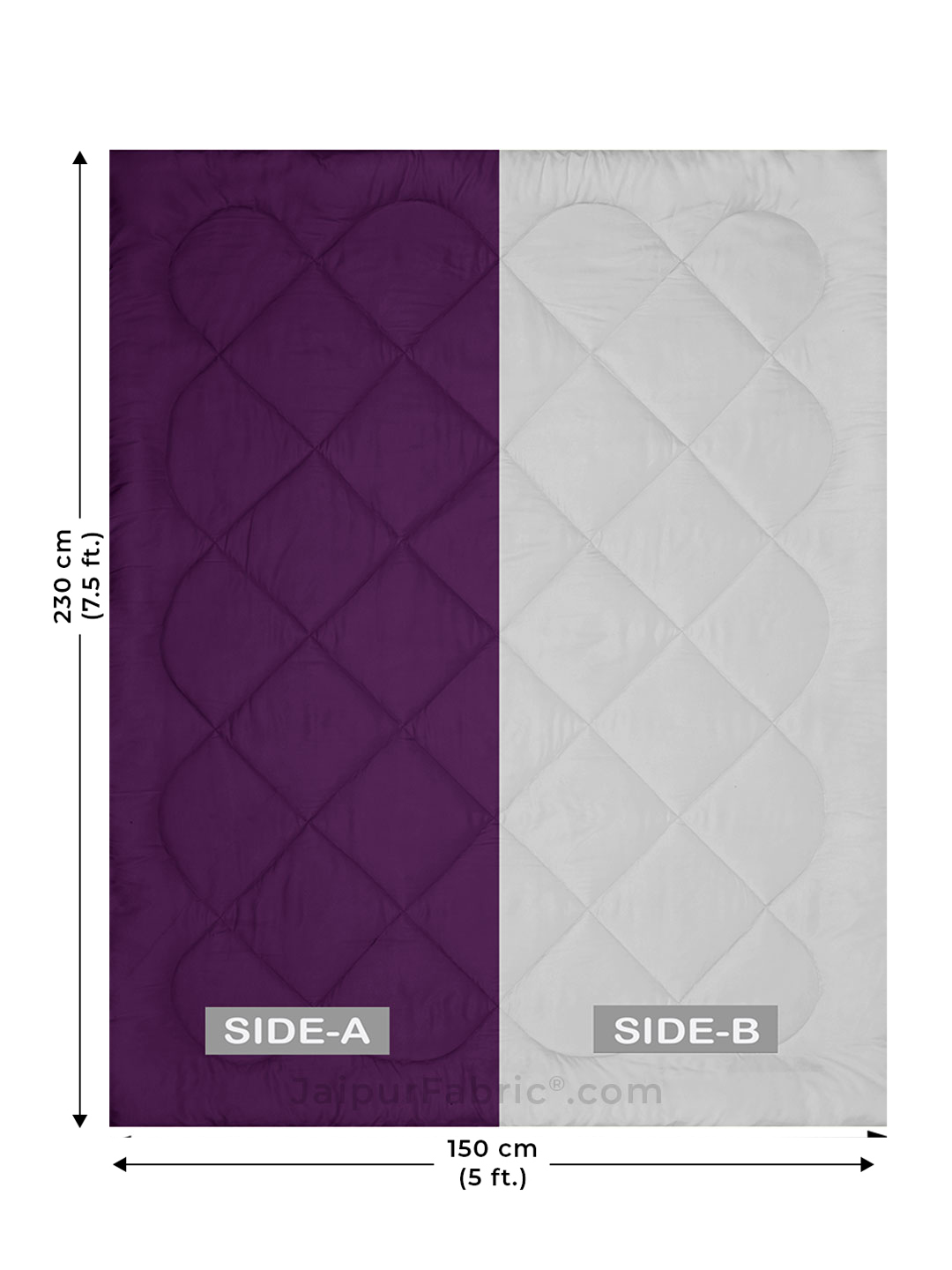 Purple Light Grey Single Bed Comforter