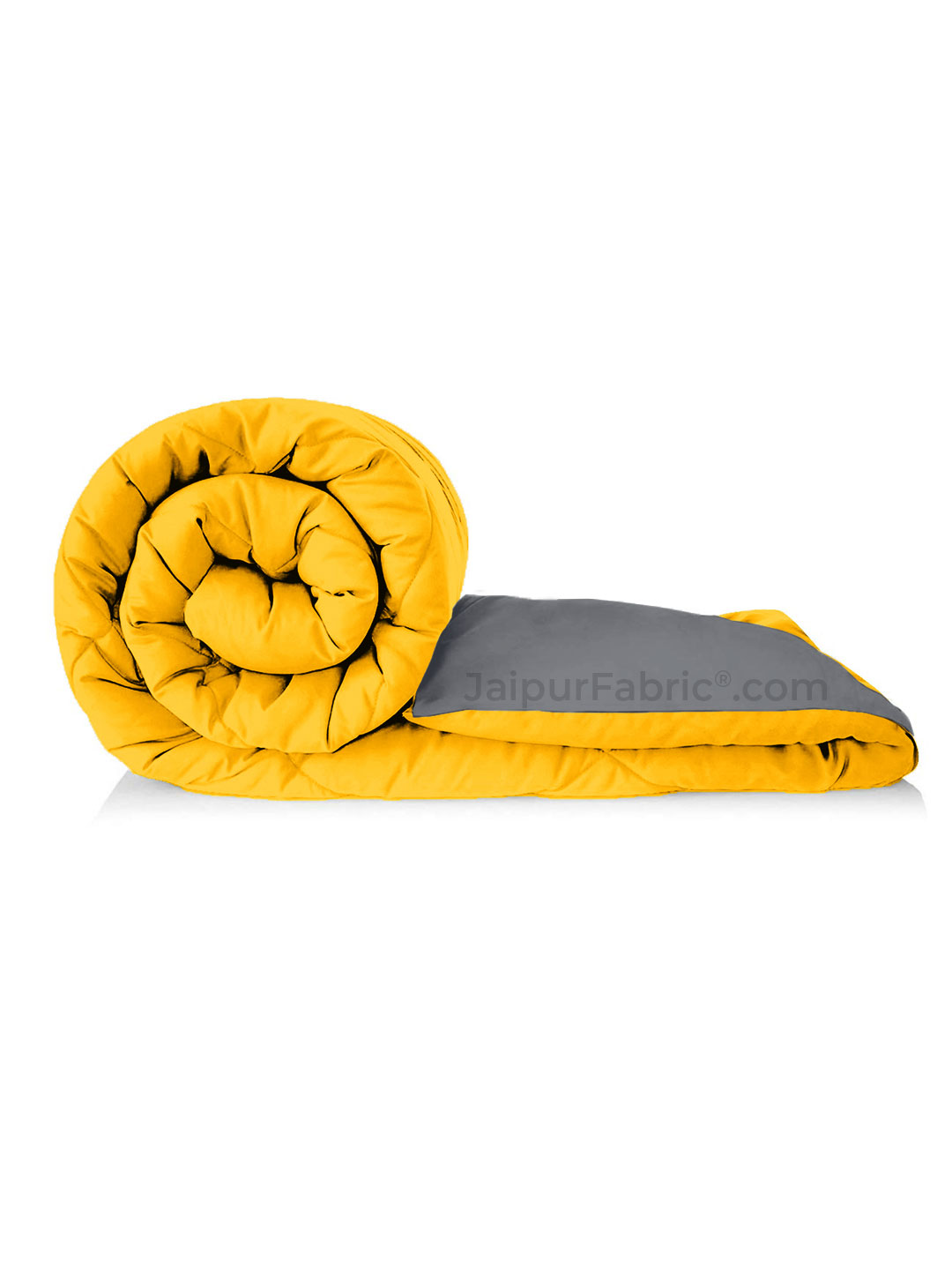 Mango Yellow Light Grey Single Bed Comforter