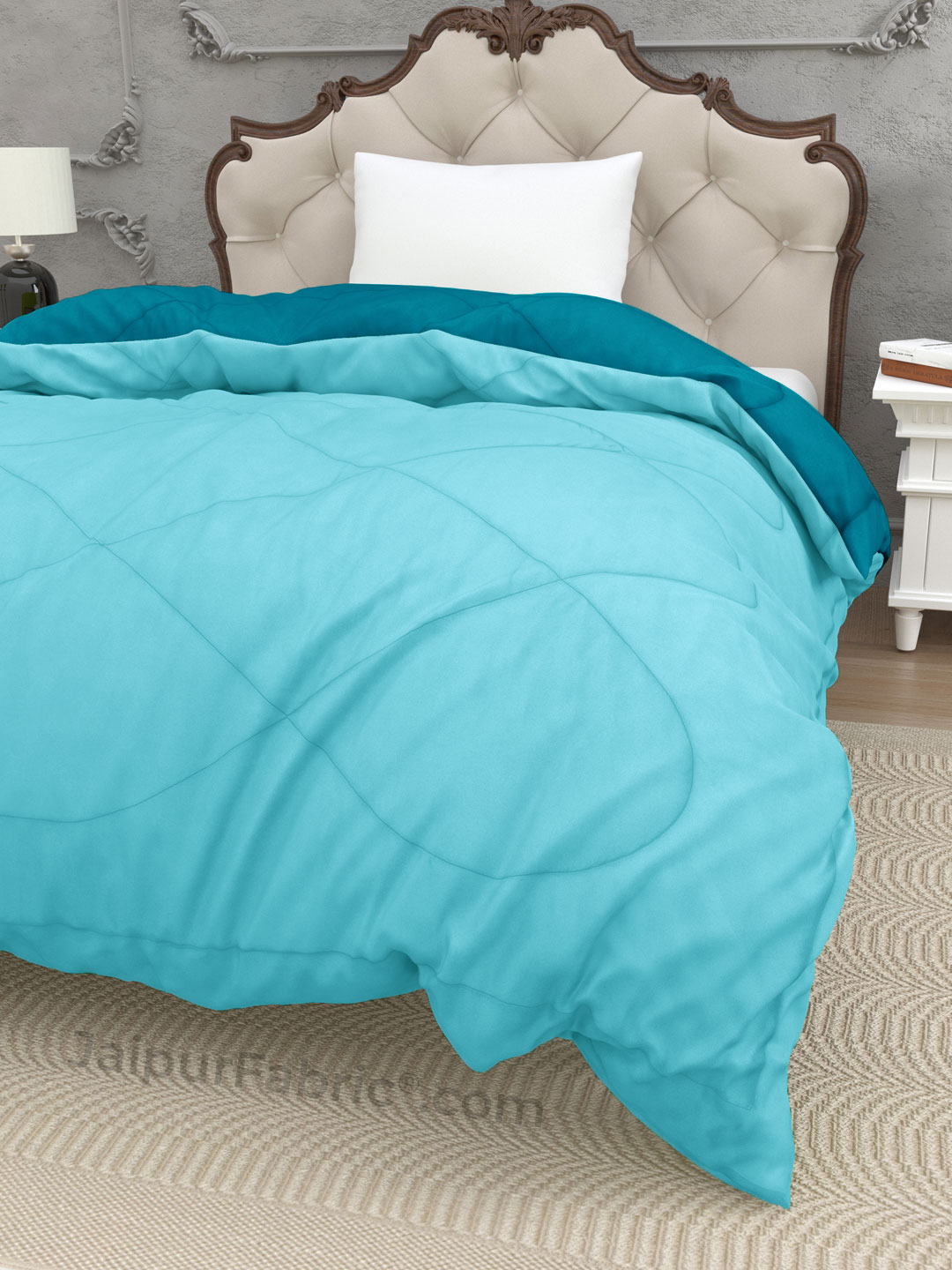 Teal Blue Ocean Blue Single Bed Comforter