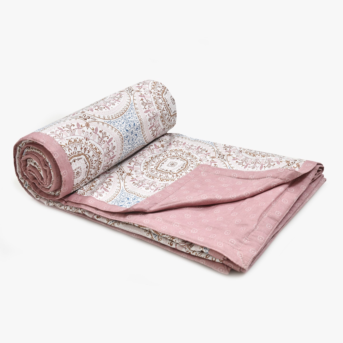 The Icon Pink Cotton Dohar and Bedsheet Combo