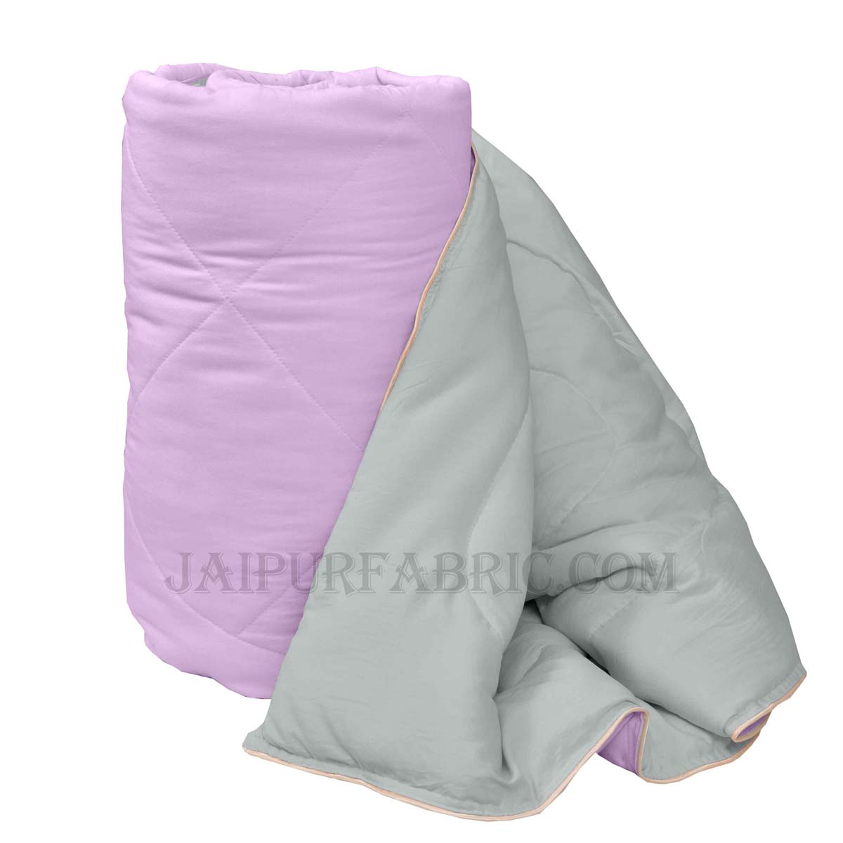 Ultra Soft Fluffy Reversible Purple Grey Dual Tone Pure Cotton Cover Premium Micro Fibre Filling Double Bed Comforter