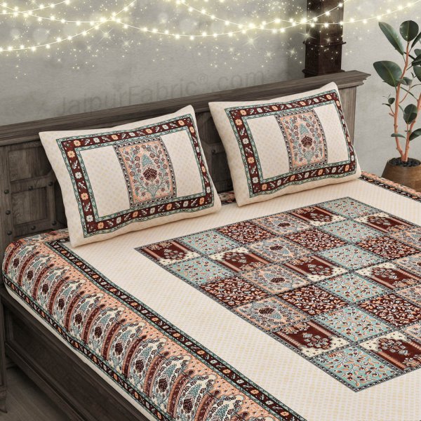 The Rich Legacy Maroon Cotton Double Bedsheet