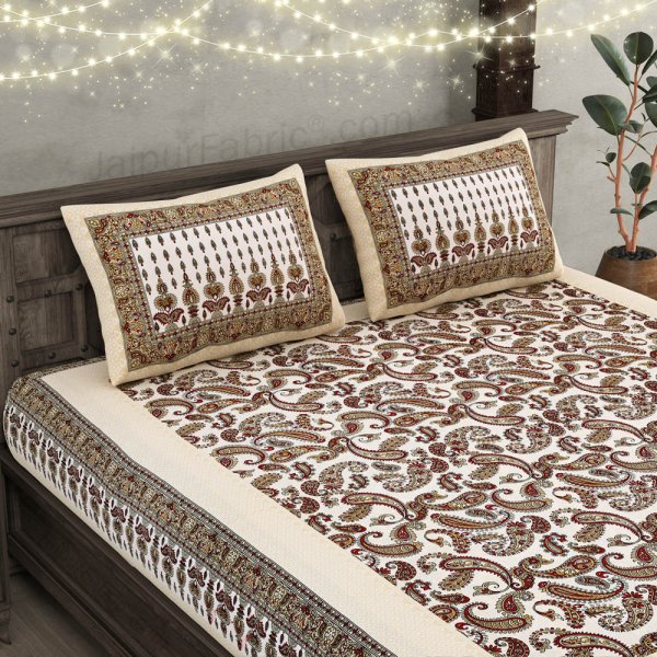Forever Loved Maroon Cotton Double Bedsheet