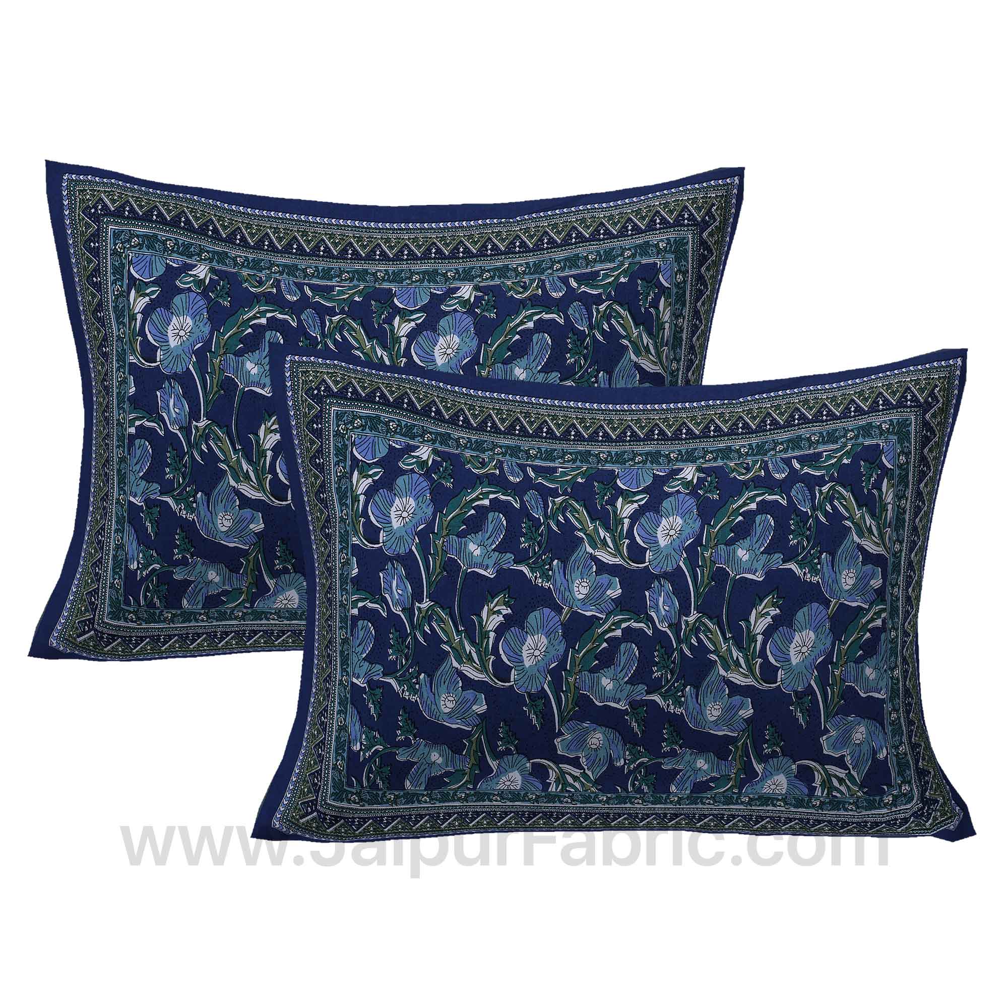 Blue Iconic Iris Double Bedsheet