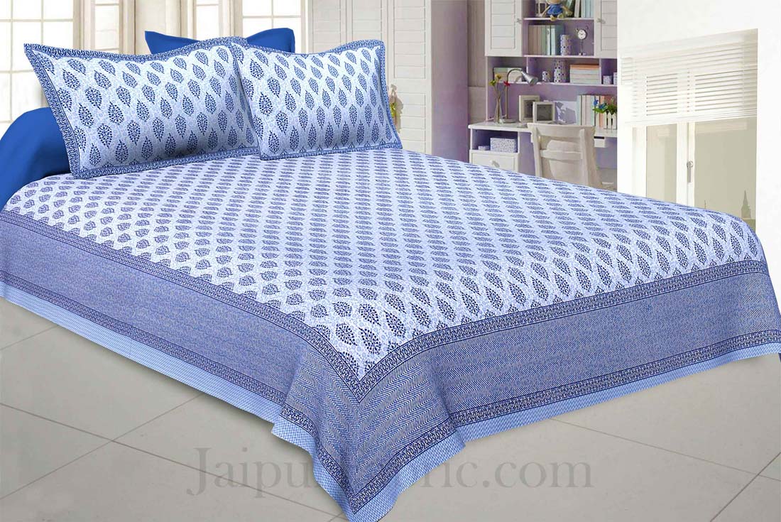 Pacific Potrait Blue Double Bedsheet