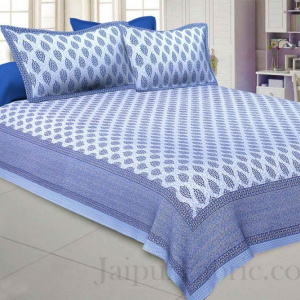 Pacific Potrait Blue Double Bedsheet