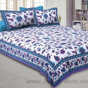 Blue Jungle Jamboree Double Bedsheet
