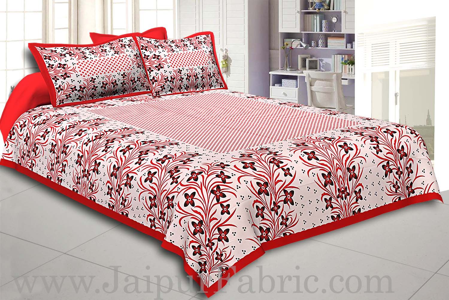 COMBO103 Beautiful Multicolor 4 Bedsheet + 8 Pillow Cover