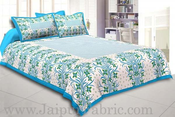 COMBO48- Set of 1 Double Bedsheet and  1 Single Bedsheet With  2+1 Pillow Cover