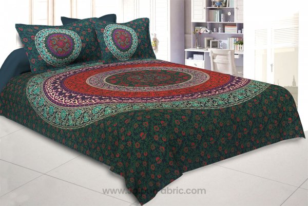 Green Double Bedsheet Indian Mandala Tapestry Hippy Tapestries Hippie Beach Throw