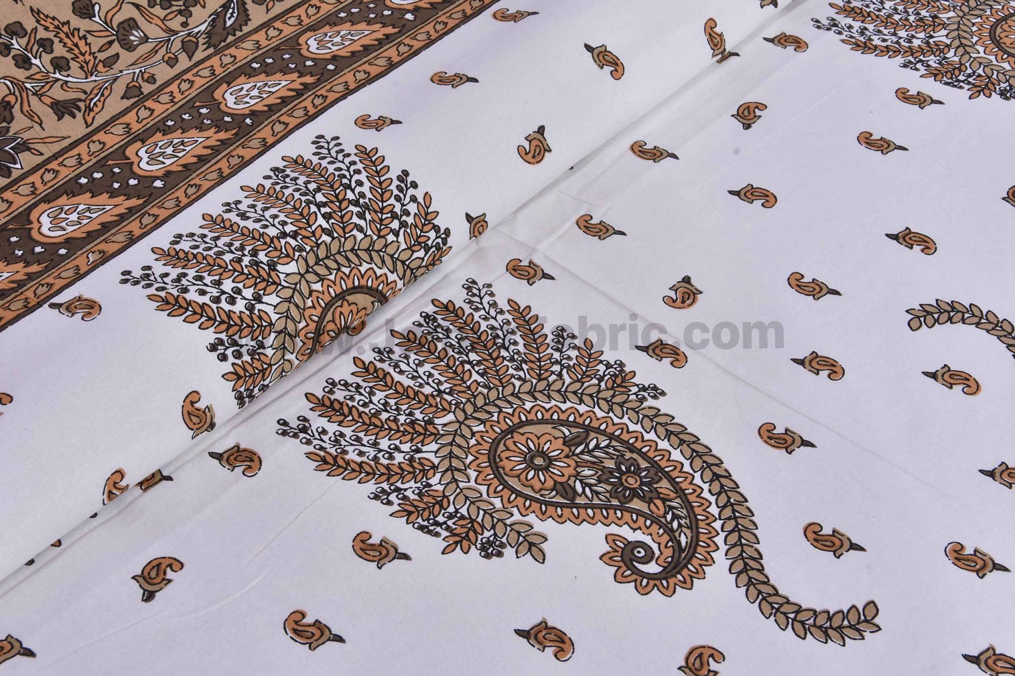 Brown Pageant Paisley Double Bedsheet