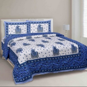 Blue Pageant Paisley Double Bedsheet