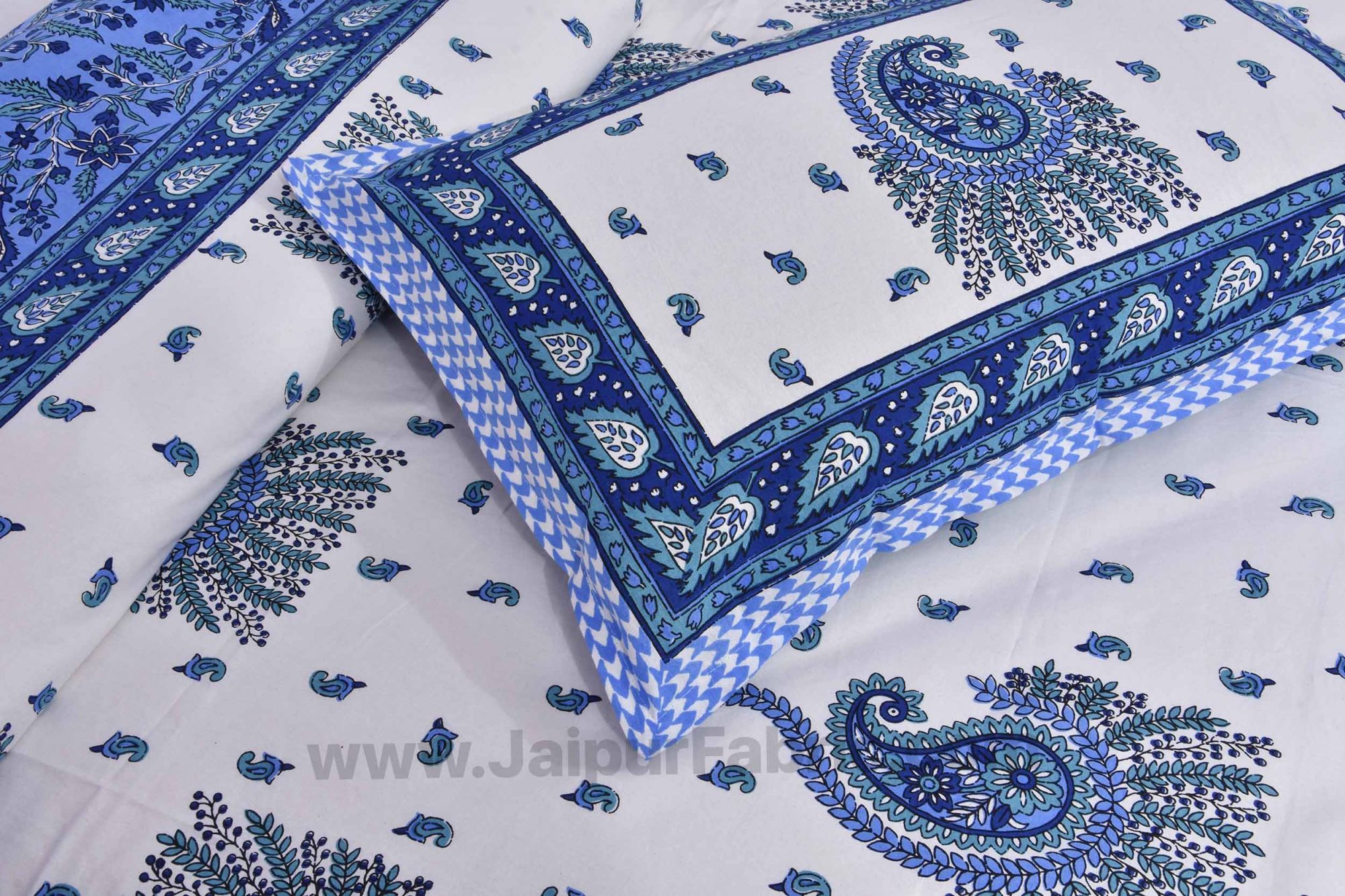 Blue Pageant Paisley Double Bedsheet