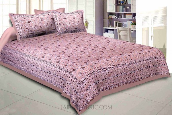 Brown Artistic Paisley Double Bedsheet