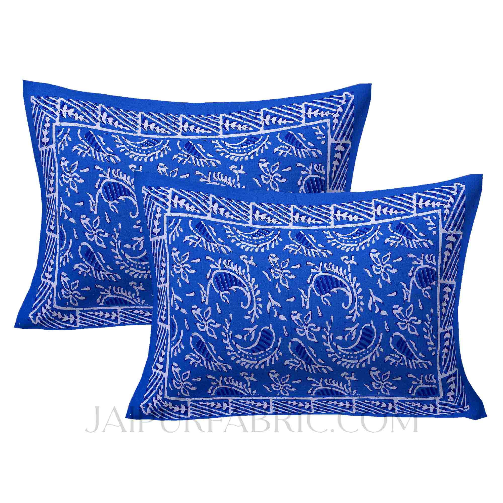 Blue Artistic Paisley Double Bedsheet