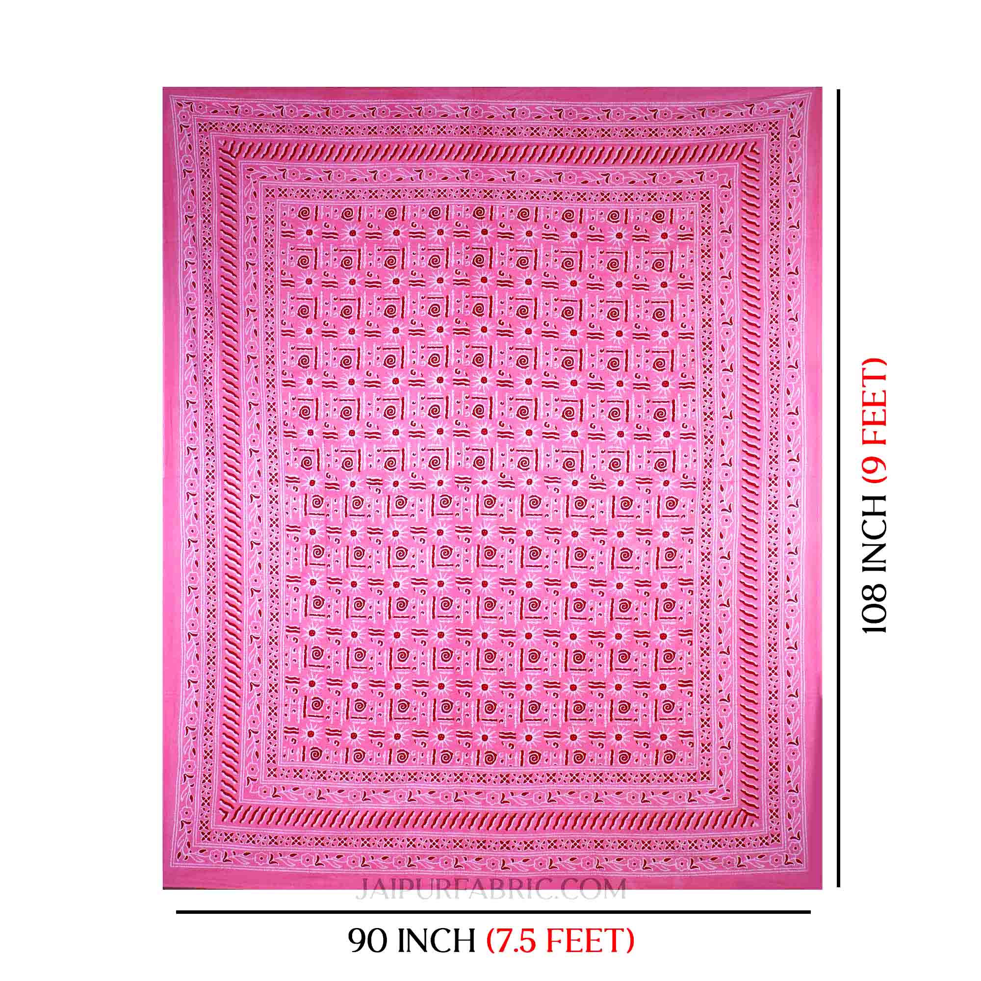 Pink Modern Art Double Bedsheet