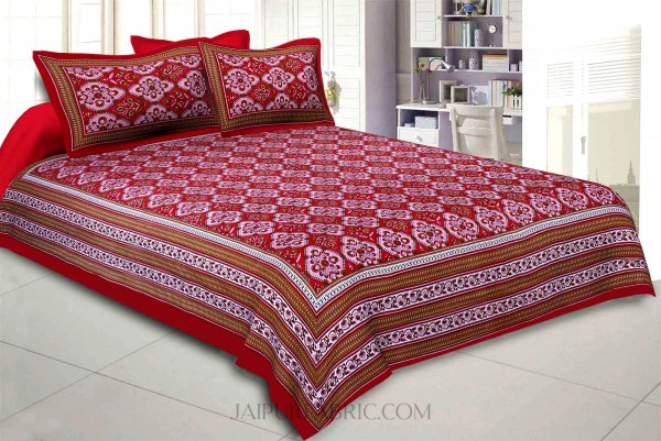 Red Pink Kite Charisma Double Bedsheet