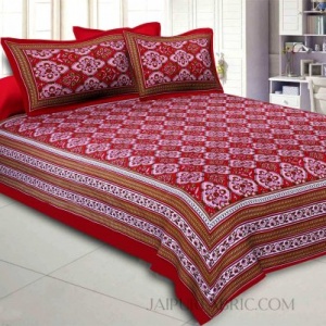 Red Pink Kite Charisma Double Bedsheet